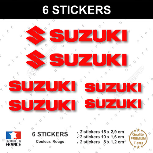 Stickers suzuki rouge - stickers,