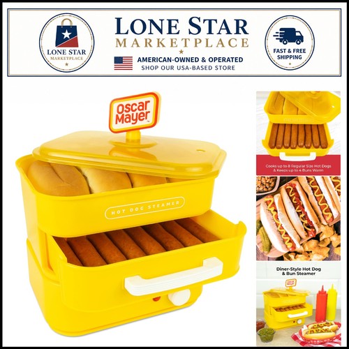 Yellow hot dog - steamer, bun