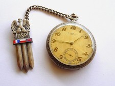 Rare montre de poche en argent Union S A Soleure