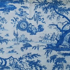 Toile de Jouy Diane Bleu en