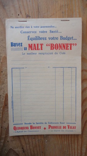 Carnet publicitaire quinquina - carnet,