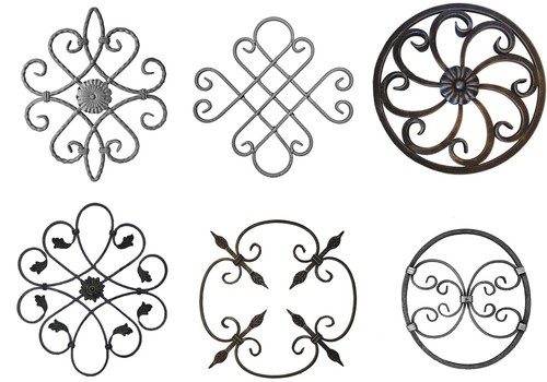 Ornement fer forgé rosette - ornement, en