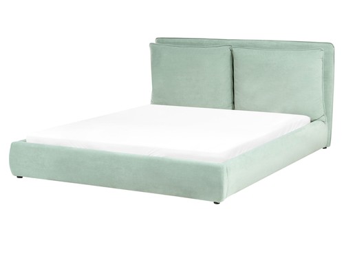 Lit double moderne velours - lit, en