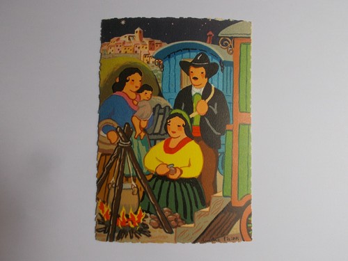 Carte postale santons - carte, de