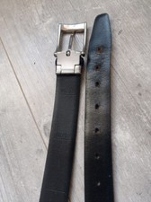 Ceinturon vintage homme cuir noir Hugo boss