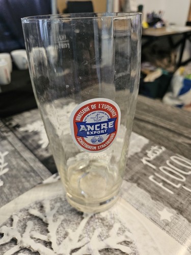 Verre bière vintage ancre - verre,
