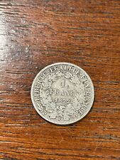 Monnaie France 1 Franc Cérès 1872 A ARGENT (10-30/P1/16)