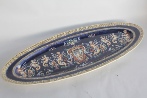 Plat poisson faïence gien - poisson,