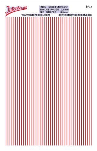 Bandes 5mm décalcomanies - bandes, 0,5mm