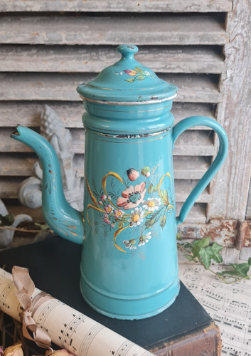 Ancienne cafetiere emaillee - ancienne,