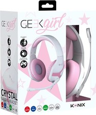 Casque Filaires Gamer ROSE/BLANC PS4/Slim/PRO/PS5/XboxOneX/S/PC/Switch Konix