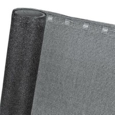 Iris de Clôture Brise-Vue Coupe-Vent Écran Balcon Réseau Noir Haga 10mx1, 5m