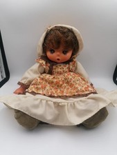 POUPÉE Vintage  Pvc Et Chiffon STYLE Monchhichi SEKIGUCHI   H. 30CM