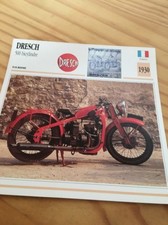 Dresch 500 bicylindre 1930 Carte moto Collection Atlas France