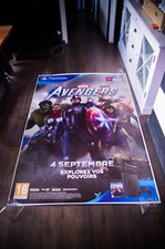 MARVEL AVENGERS PS4 Large French Vintage Videogame Poster Original 2020