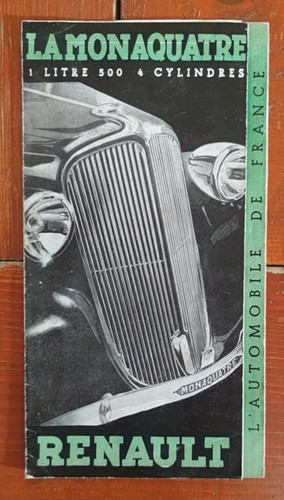 Dépliant renault monaquatre - dépliant,