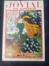 ancien carton publicitaire vin