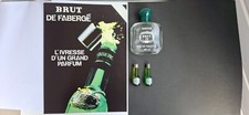 Fabergé « BRUT » Lot flacon et miniatures de parfum sans boite vintage