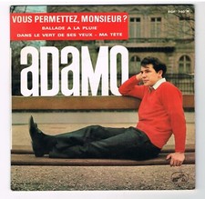 ADAMO - VOUS PERMETTEZ, MONSIEUR ? - PATHÉ EGF 740 M - VINYL 45T 17CM - BON ÉTAT