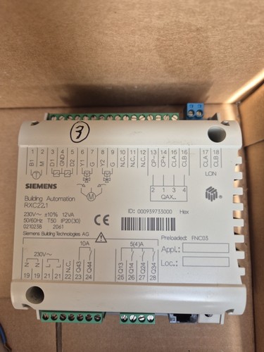 Siemens regulateur rxc22 - regulateur, rxc22.1