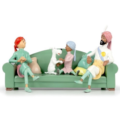 Tintin and snowy couch scene - tintin,