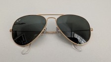 €140 Ray-Ban RB3025 58-14mm Aviator Classic G-15 Verres en Vert, Base Or