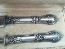 ANCIENS COUVERTS SERVICE A GIGOT ARGENT fourré empire Armand Fresnais 