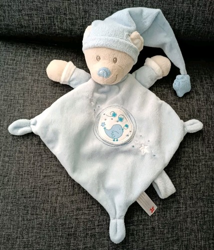 1878 doudou ours plat - 1878🌟doudou, bleu