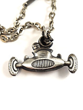 PORTE-CLES - SHELL - Bolide Formule 1 Vintage Métal Miniature - 1960s -