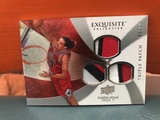 2007-08 Upper Deck Exquisite Triple Patch Joakim Noah#’d 10