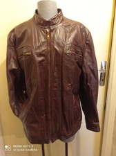Blouson cuir vintage homme femme bordeaux année 70 seventies