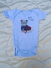 Body manches courtes Chaussure Bonjour bleu Pommette 3 mois 60 cm