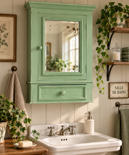 Armoire toilette ancienne - toilette,