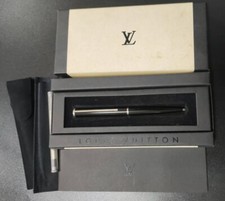 Stylo bille vintage Louis Vuitton Jet Ligne laque noire GP avec étui papier Refi