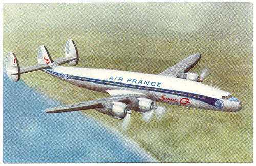 Carte postale air france - postale,