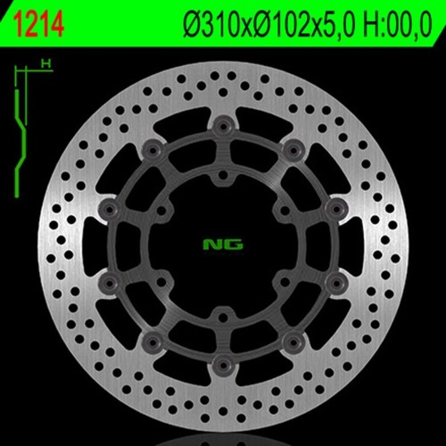 Disque frein avant - disque, 1214