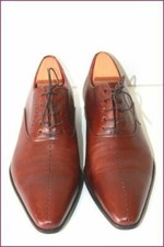 EXCLUSIF Paris Richelieu Derby Tout Cuir Havane Et Embauchoirs T 8.5 / T 42 TBE