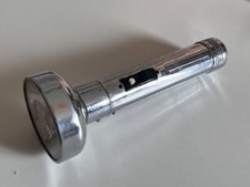 oct14A -  Ancienne Lampe Torche Chromée WONDER  Vintage An 70's