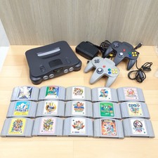 Lot console Nintendo 64 avec 15 jeux, 2 manettes et câbles testés japonais