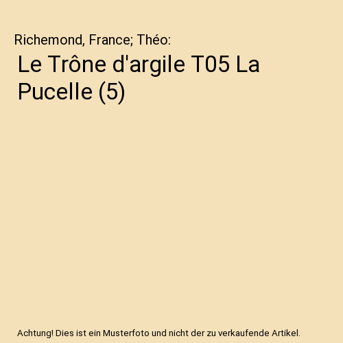 Trône argile t05 la - d'argile,