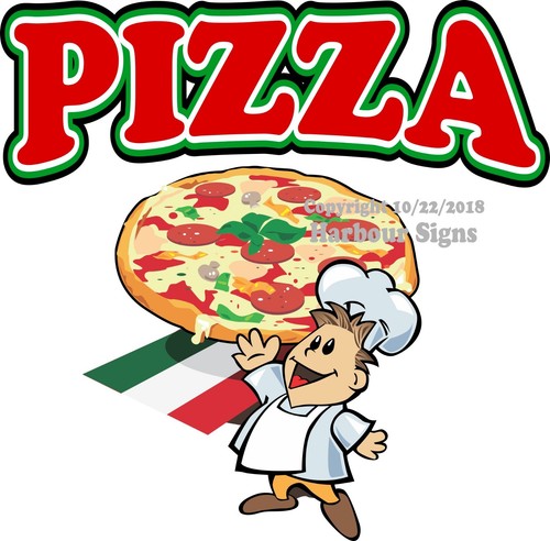 Pizza decal - (choose, your