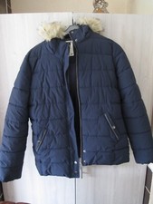 DOUDOUNE AVEC CAPUCHE FEMME BLEU MARINE KAPORAL TAILLE M - EXCELLENT ETAT 