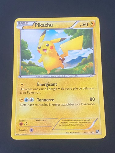 Carte pokemon pikachu 115 - carte,