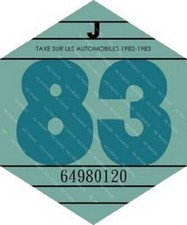 vignette fiscale 1983 pour