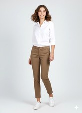 HAPPY Pantalon chino marron