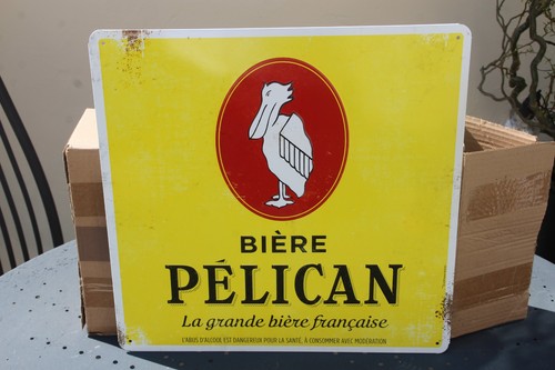 Plaque jaune tole emboutie - plaque, en