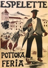 Affiche ancienne espelette - affiche,