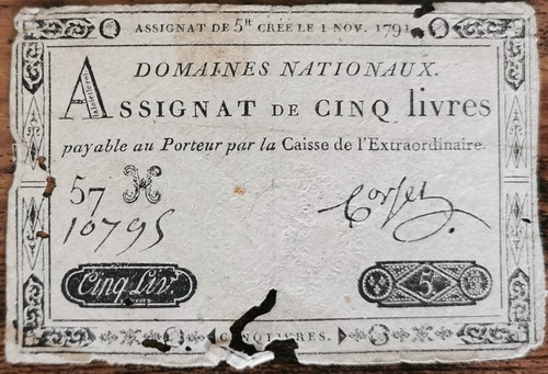 Assignat livres 1 novembre - livres,
