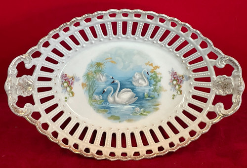 Ancienne corbeille ajourée - , en
