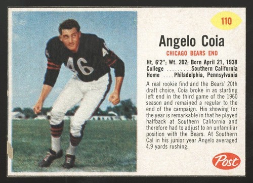 1962 post cereal football 110 - post, #110